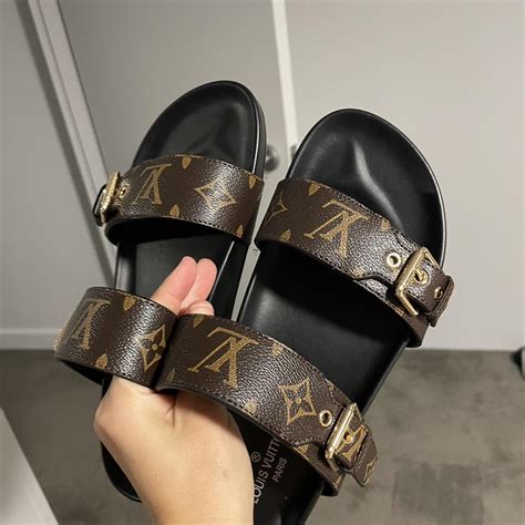 louis vuitton sandals women's replica|louis vuitton fluffy sandals.